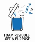 Foam residues get a purpose