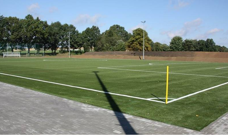 corner shoot artificial turf field