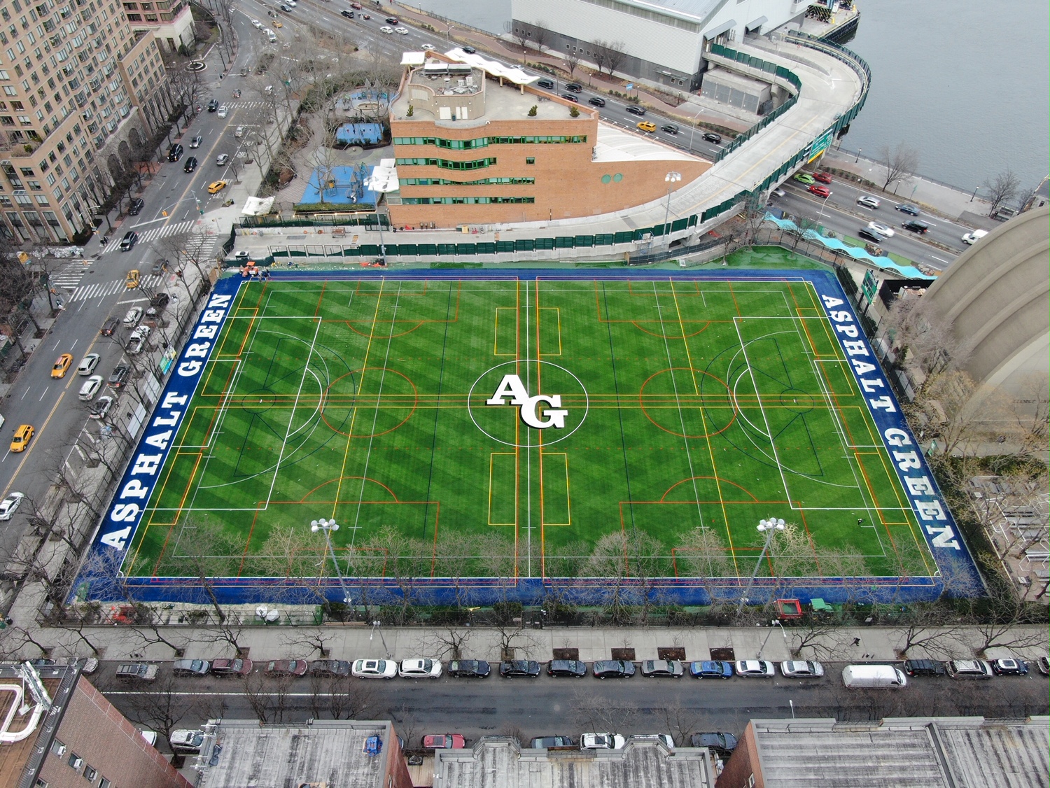 Asphalt Green artificial turf field in New York