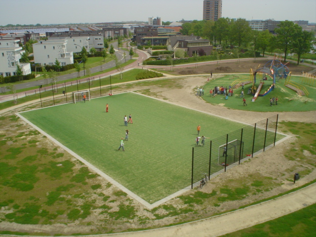 People playing in a multigame area